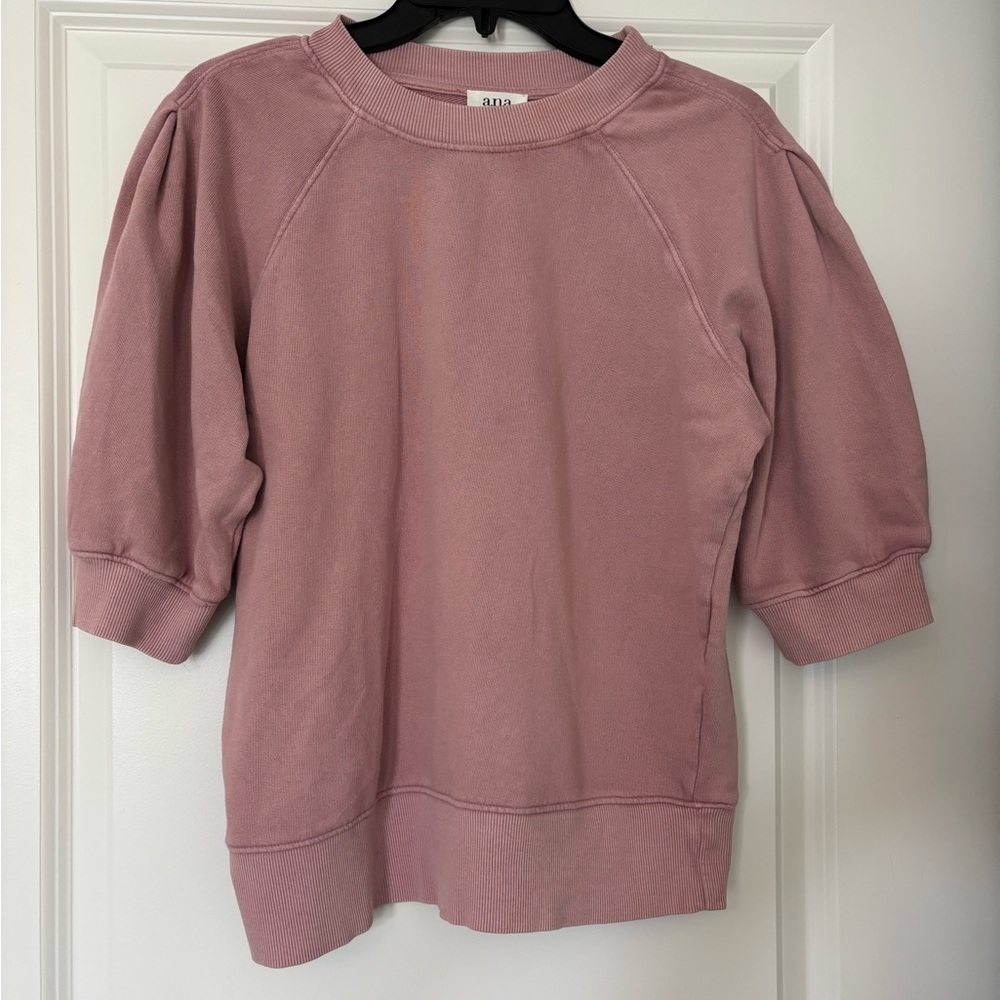 a.n.a Dusty Pink Textured Sweatshirt